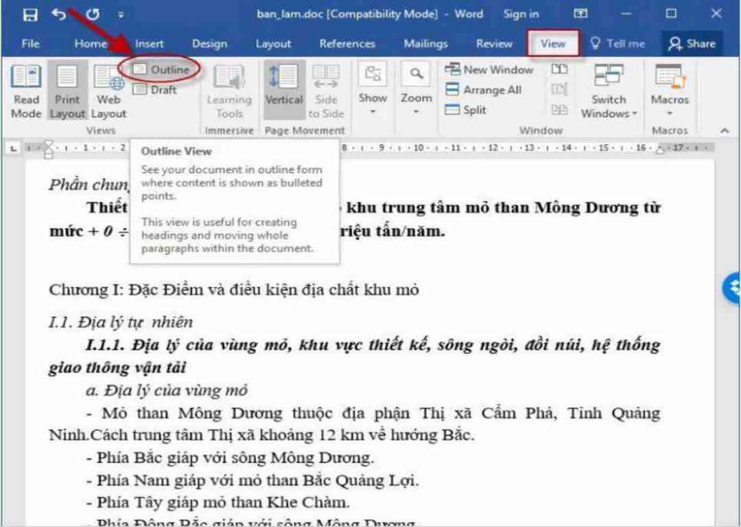 Mục lục tự động phù hợp cho các bộ tài liệu dài