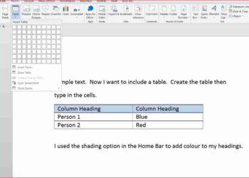 Chia sẻ cách tạo bảng trong word với cách sử dụng Insert