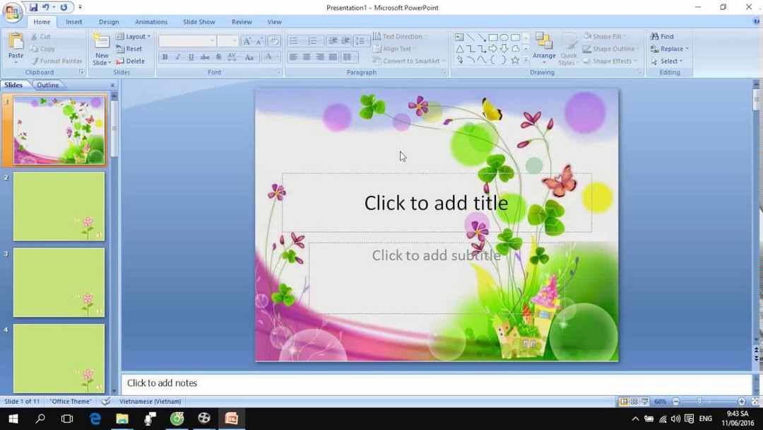 Nhảy slide thao tác thường được dung trong PowerPoint 