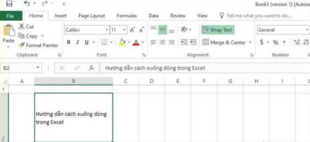 Dùng Wrap Text - Cách xuống dòng trong Excel tiện lợi