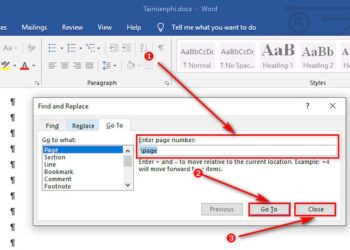 Cách xóa trang trong word 2019