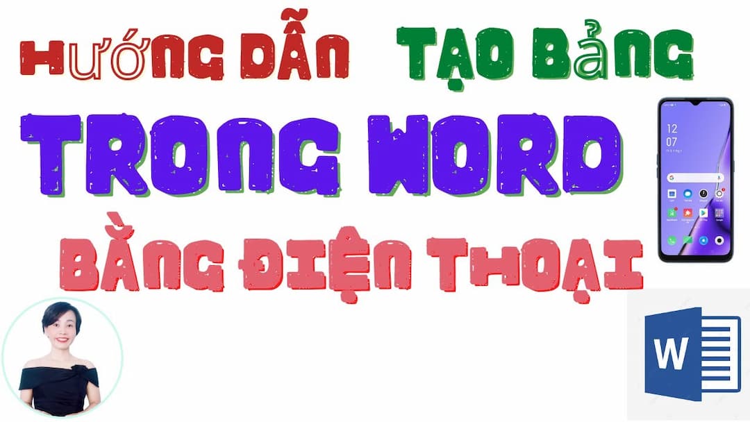 Cách tạo bảng trong word trên điện thoại