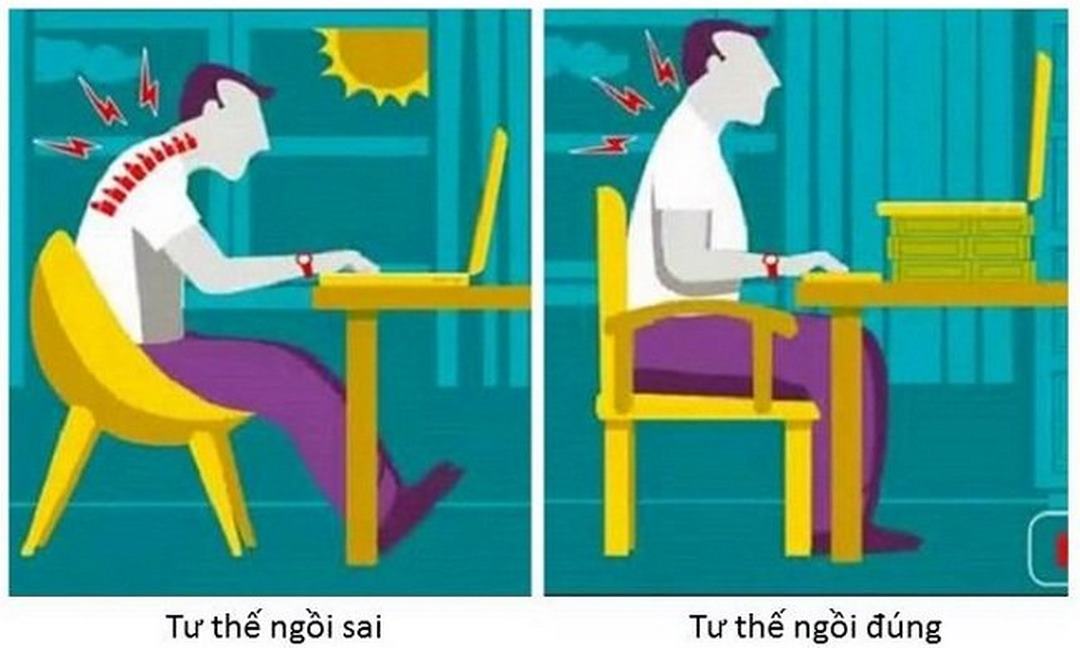 Tư thế ngồi luyện gõ 10 ngón