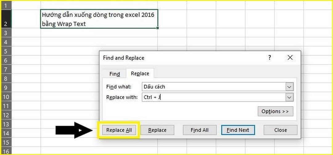 Các chức năng của Find & Replece trong excel