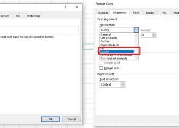 Cách xuống dòng excel bằng Justify