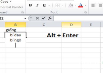 Cách xuống dòng Excel bằng phím tắt Alt + Enter