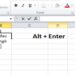 Cách xuống dòng Excel bằng phím tắt Alt + Enter
