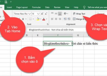 Hướng dẫn cách xuống Dòng Excel Bằng Wrap Text