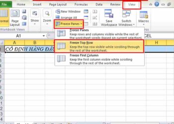 Cố định cột trong bảng tính  Excel giup tối ưu hoá thời gian 