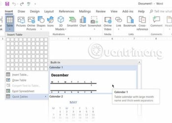 Định dạng bảng trong word