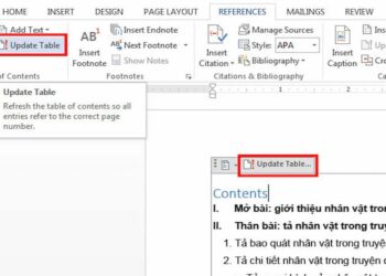 Cách tạo mục lục trong Word tự động